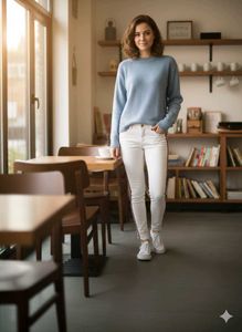 white jeans