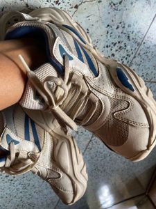 White and Blue Sneakers
