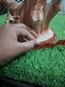 Vintage Ceramic Bird &amp; Deer Figurine