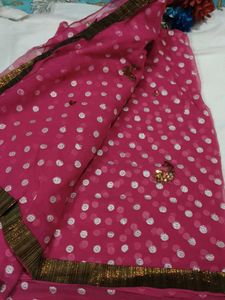 Beautiful Pink Saree with blouse