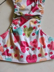Cute Heart Print Cloth Diaper