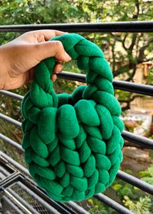 Cottagecore chunky knit bag