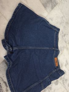 Denim Skirt with shorts Wrap Detail