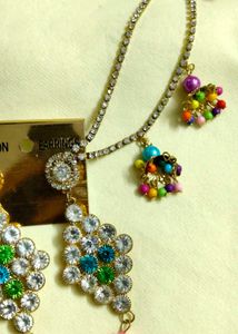 Earrings with Hair Chain