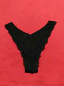 M&amp;S Black Lace Brief Panty