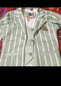 Boys Striped Party Suit Blezer Combo