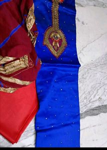 Royal Blue Embroidered Kurta Set