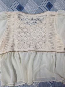 Boho Lace Trimmed Blouse