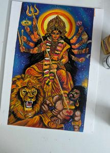 Handmade Goddess Durga Painting