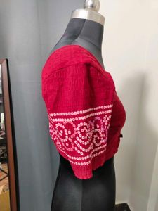 Red stretchable Blouse