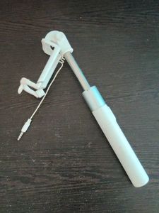 White Selfie Stick with Audio Jack