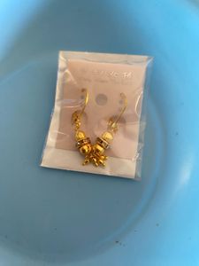 Gold tone Mini Jhumki Drop Earrings