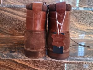 Men's Brown Leather Lace-up Boots