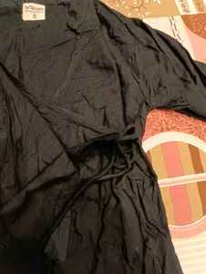Elegant Black Wrap Gown