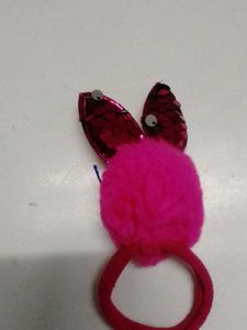 Cute Pink Pom  Hair
