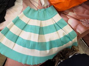 Striped A-Line Mini Skirt