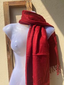Maroon Scarf with Tassels