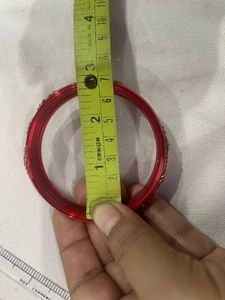 Red Stone Studded Bangles