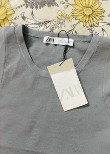 Zara Grey Sleeveless Top