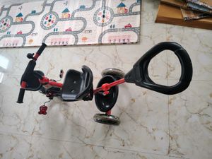 Red Tricycle with Parent Handle