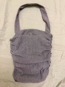 Chic Ruched Grey halter neck top