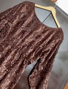 Brown🟤 Dress Floral Print For 36 Bust