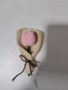 Crochet bouquet keychain