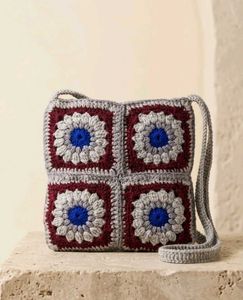 Handmade Crochet Granny Square Bag