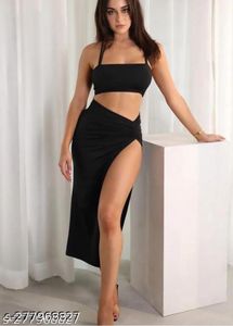 New Black Two-Piece Set