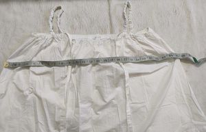 Off-Shoulder White Cotton Top