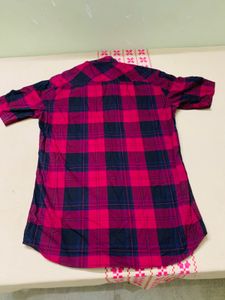 red check shirt with tag