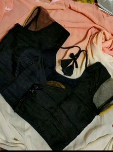 Combo Of 2 Women's Blouse ( Black/Silver)