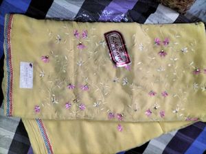 yellow saree