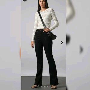 Outryt By Azorte Black Bootcut Jeans