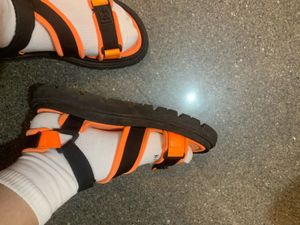 Bright Orange Sporty Sandals