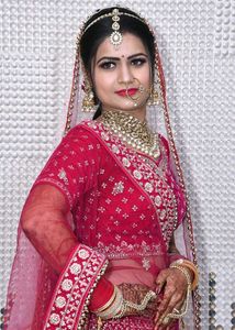Stunning magenta red mix  Bridal Lehenga
