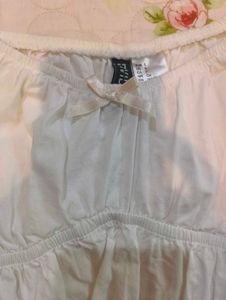 White Puff Sleeve Crop Top