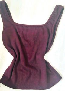 Ribbed Square Neck Tank Top