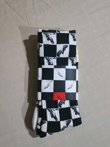 3 Chrome Hearts Checkerboard Socks Large