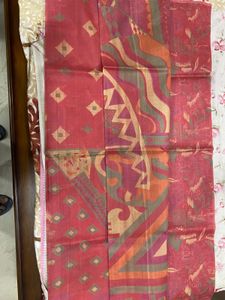 Khadi Silk Printed Saree With Blouse
