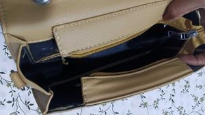 Elegant Tan Faux Leather Handbag