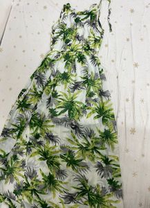Tropical Print Maxi Dress