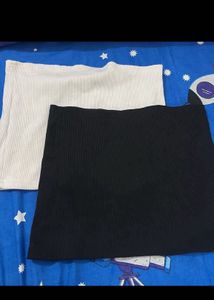 women tube inner combo black and white