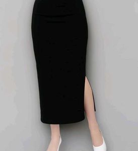 Black Velvet Pencil Skirt