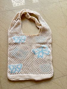 Crochet Bag Bow Purse for Women Coquette Aesthetic