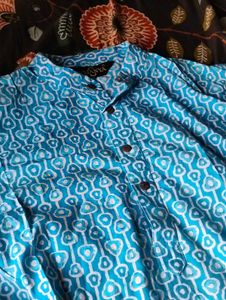 Beautiful Blue Printed Kurta