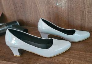 Light Blue Patent Heels