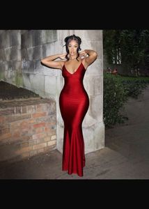 bodycone Stunning Red Slip Dress/ 1 freebie