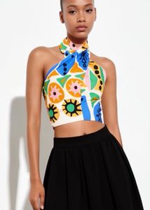 Final Sale!! Zara Boho Halter Top 🩵🧡🩷