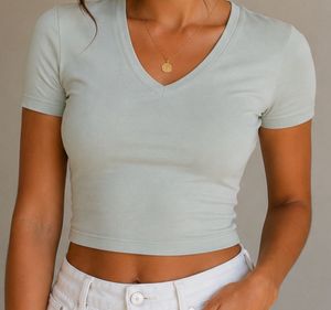 Light Blue V-Neck T-Shirt